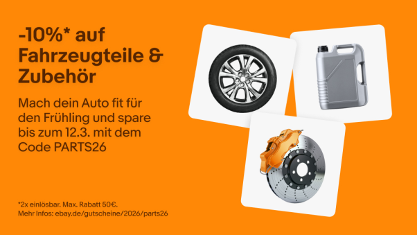 Gutschein-Aktion bei eBay: 10 Prozent Rabatt auf Fahrzeugteile & Zubehör